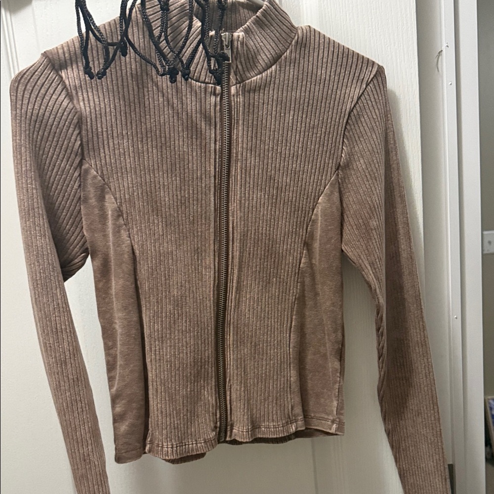 Women's Tan Ribbed shirt